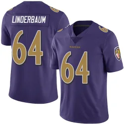 Men's Tyler Linderbaum Baltimore Ravens No.64 Limited Team Color Vapor Untouchable Jersey - Purple