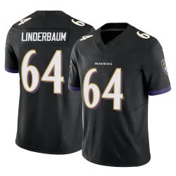 Men's Tyler Linderbaum Baltimore Ravens No.64 Limited Vapor F.U.S.E. Jersey - Black