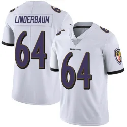 Men's Tyler Linderbaum Baltimore Ravens No.64 Limited Vapor Untouchable Jersey - White