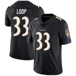Men's Tyler Loop Baltimore Ravens No.33 Limited Alternate Vapor Untouchable Jersey - Black