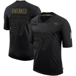 Men's William Kwenkeu Baltimore Ravens No.57 Limited 2020 Salute To Service Jersey - Black