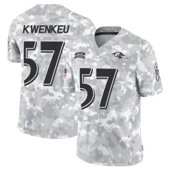 Men's William Kwenkeu Baltimore Ravens No.57 Limited 2024 Salute to Service Jersey - Arctic Camo
