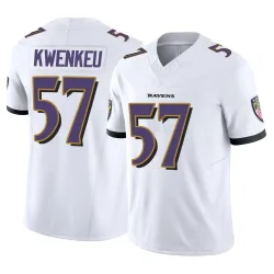 Men's William Kwenkeu Baltimore Ravens No.57 Limited Vapor F.U.S.E. Jersey - White