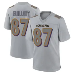 Men's Xavier Guillory Baltimore Ravens No.87 Game Atmosphere Fashion Jersey - Gray