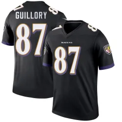 Men's Xavier Guillory Baltimore Ravens No.87 Legend Jersey - Black