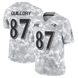 Men's Xavier Guillory Baltimore Ravens No.87 Limited 2024 Salute to Service Jersey - Arctic Camo