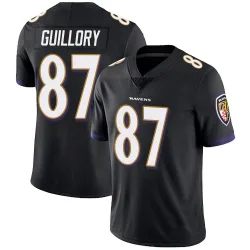 Men's Xavier Guillory Baltimore Ravens No.87 Limited Alternate Vapor Untouchable Jersey - Black