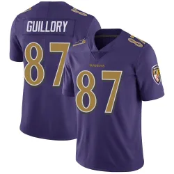 Men's Xavier Guillory Baltimore Ravens No.87 Limited Color Rush Vapor Untouchable Jersey - Purple