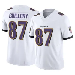 Men's Xavier Guillory Baltimore Ravens No.87 Limited Vapor F.U.S.E. Jersey - White