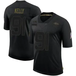 Men's Xavier Kelly Baltimore Ravens No.91 Limited 2020 Salute To Service Jersey - Black