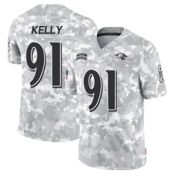 Men's Xavier Kelly Baltimore Ravens No.91 Limited 2024 Salute to Service Jersey - Arctic Camo