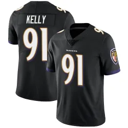 Men's Xavier Kelly Baltimore Ravens No.91 Limited Alternate Vapor Untouchable Jersey - Black