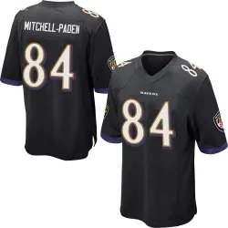 Men's Zaire Mitchell-Paden Baltimore Ravens No.84 Game Jersey - Black