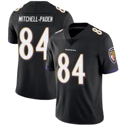 Men's Zaire Mitchell-Paden Baltimore Ravens No.84 Limited Alternate Vapor Untouchable Jersey - Black
