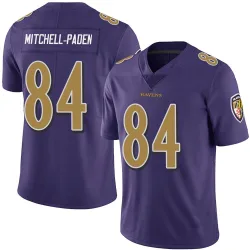 Men's Zaire Mitchell-Paden Baltimore Ravens No.84 Limited Team Color Vapor Untouchable Jersey - Purple