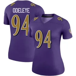 Women's Adedayo Odeleye Baltimore Ravens No.94 Legend Color Rush Jersey - Purple