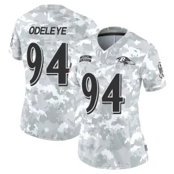Women's Adedayo Odeleye Baltimore Ravens No.94 Limited 2024 Salute to Service Jersey - Arctic Camo