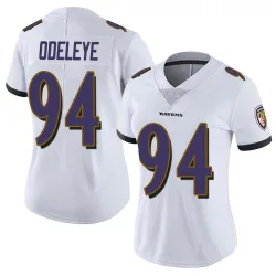 Women's Adedayo Odeleye Baltimore Ravens No.94 Limited Vapor Untouchable Jersey - White