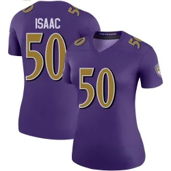 Women's Adisa Isaac Baltimore Ravens No.50 Legend Color Rush Jersey - Purple