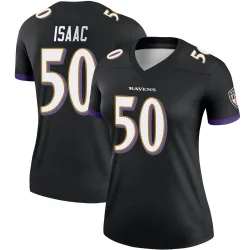 Women's Adisa Isaac Baltimore Ravens No.50 Legend Jersey - Black