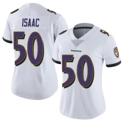 Women's Adisa Isaac Baltimore Ravens No.50 Limited Vapor Untouchable Jersey - White