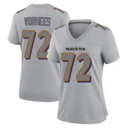 Women's Andrew Vorhees Baltimore Ravens No.72 Game Atmosphere Fashion Jersey - Gray