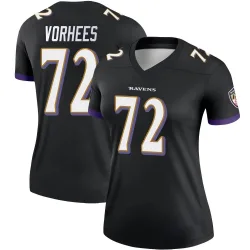 Women's Andrew Vorhees Baltimore Ravens No.72 Legend Jersey - Black