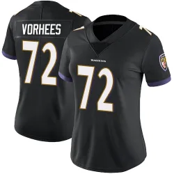 Women's Andrew Vorhees Baltimore Ravens No.72 Limited Alternate Vapor Untouchable Jersey - Black