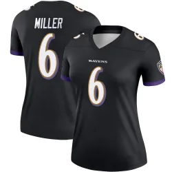 Women's Anthony Miller Baltimore Ravens No.6 Legend Jersey - Black