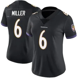 Women's Anthony Miller Baltimore Ravens No.6 Limited Alternate Vapor Untouchable Jersey - Black
