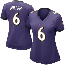 Women's Anthony Miller Baltimore Ravens No.6 Limited Team Color Vapor Untouchable Jersey - Purple