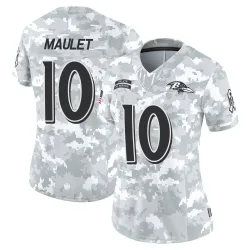 Women's Arthur Maulet Baltimore Ravens No.10 Limited 2024 Salute to Service Jersey - Arctic Camo