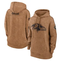 Women's Baltimore Ravens No. 2023 Salute to Service Pullover Hoodie - Brown