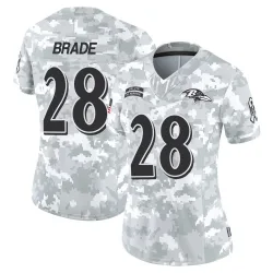 Women's Beau Brade Baltimore Ravens No.28 Limited 2024 Salute to Service Jersey - Arctic Camo