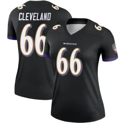Women's Ben Cleveland Baltimore Ravens No.66 Legend Jersey - Black
