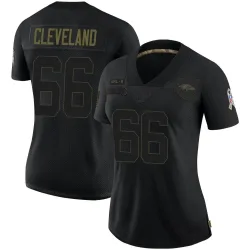 Women's Ben Cleveland Baltimore Ravens No.66 Limited 2020 Salute To Service Jersey - Black