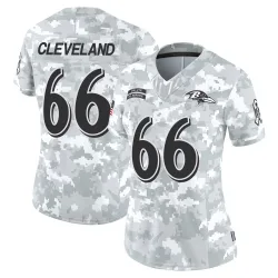 Women's Ben Cleveland Baltimore Ravens No.66 Limited 2024 Salute to Service Jersey - Arctic Camo