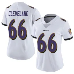 Women's Ben Cleveland Baltimore Ravens No.66 Limited Vapor Untouchable Jersey - White