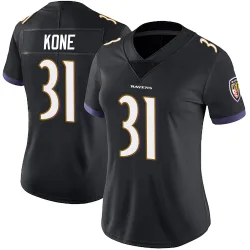 Women's Bilhal Kone Baltimore Ravens No.31 Limited Alternate Vapor Untouchable Jersey - Black