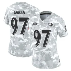 Women's Brent Urban Baltimore Ravens No.97 Limited 2024 Salute to Service Jersey - Arctic Camo