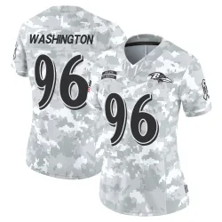 Women's Broderick Washington Baltimore Ravens No.96 Limited 2024 Salute to Service Jersey - Arctic Camo