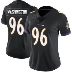 Women's Broderick Washington Baltimore Ravens No.96 Limited Alternate Vapor Untouchable Jersey - Black