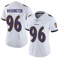 Women's Broderick Washington Baltimore Ravens No.96 Limited Vapor Untouchable Jersey - White