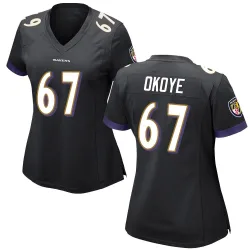 Women's CJ Okoye Baltimore Ravens No.67 Game Jersey - Black