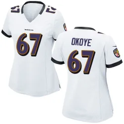 Women's CJ Okoye Baltimore Ravens No.67 Game Jersey - White