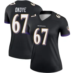 Women's CJ Okoye Baltimore Ravens No.67 Legend Jersey - Black