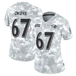 Women's CJ Okoye Baltimore Ravens No.67 Limited 2024 Salute to Service Jersey - Arctic Camo