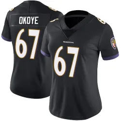 Women's CJ Okoye Baltimore Ravens No.67 Limited Alternate Vapor Untouchable Jersey - Black