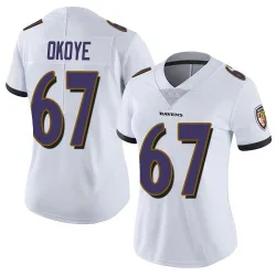 Women's CJ Okoye Baltimore Ravens No.67 Limited Vapor Untouchable Jersey - White