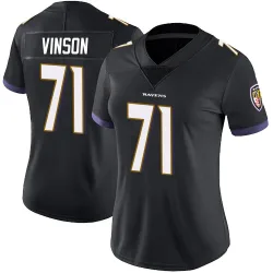 Women's Carson Vinson Baltimore Ravens No.71 Limited Alternate Vapor Untouchable Jersey - Black